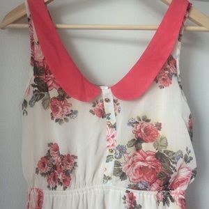 Floral Dress with Peter Pan Collar